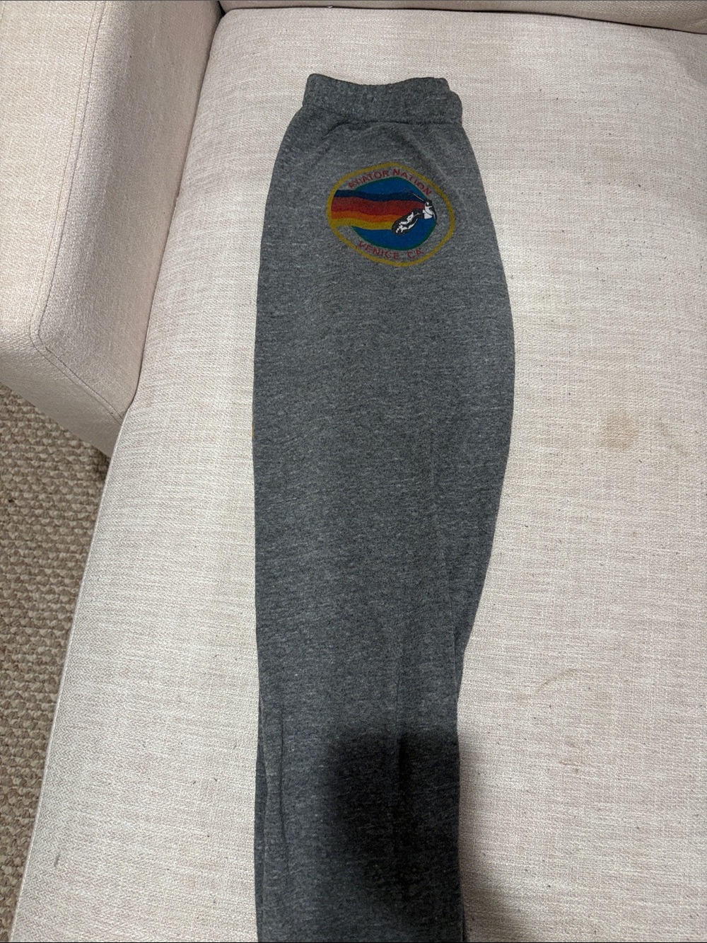Aviator Nation Charcoal Kids Joggers with Rainbow Logo Patch